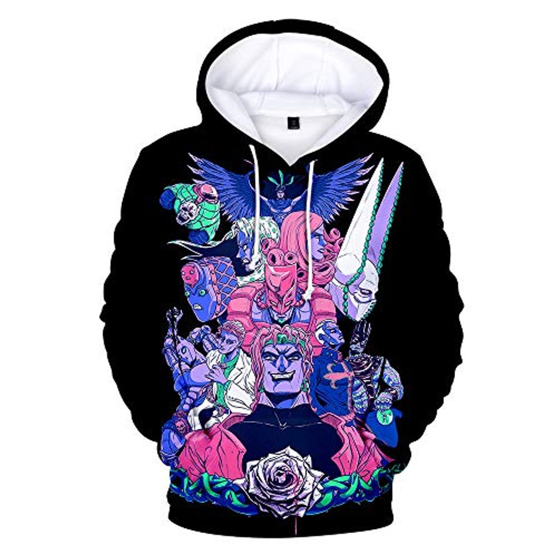 Product Ghgfjkjhhl Unisex JoJo's Bizarre Adventure Sudaderas Ocio Nueva Tendencia de los Hombres con Capucha suéter de Cuello Redondo Delgado Suave Ligero suéter de los Hombres Outwear