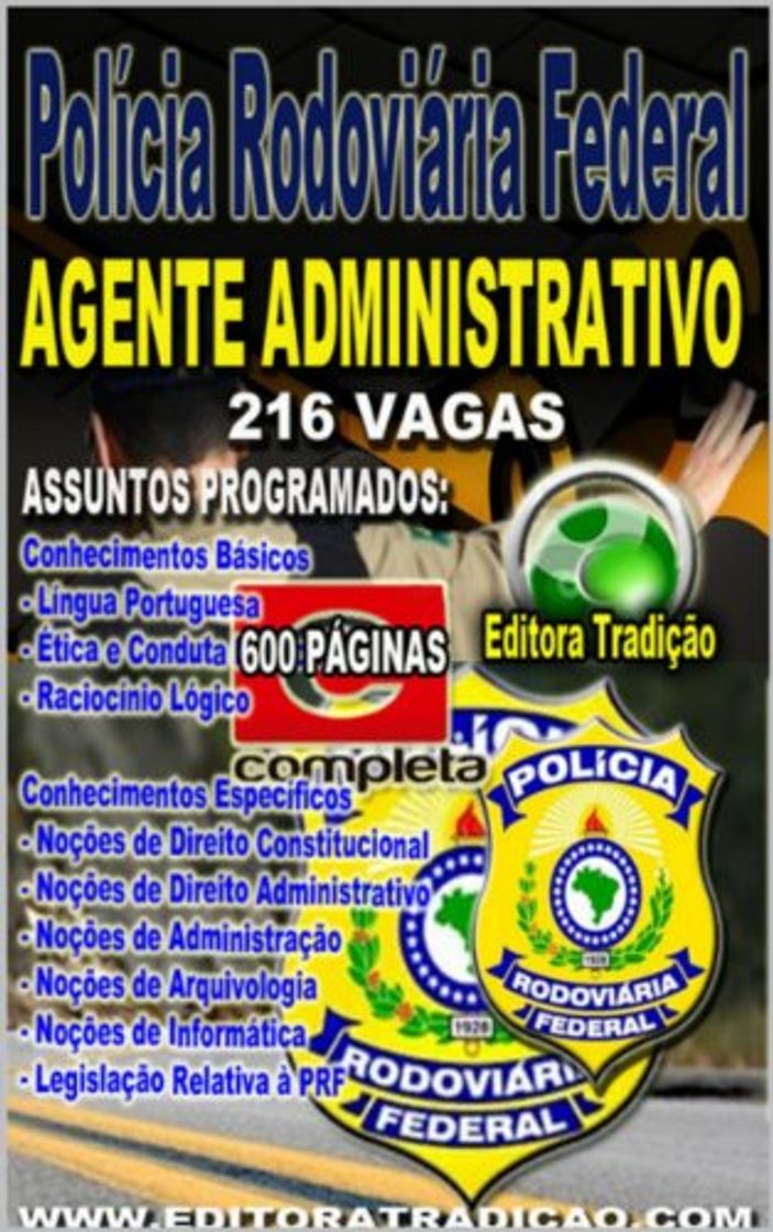 Libro Preparatório PRF 2014 - Agente Administrativo - Edição Completa: Apostila para o