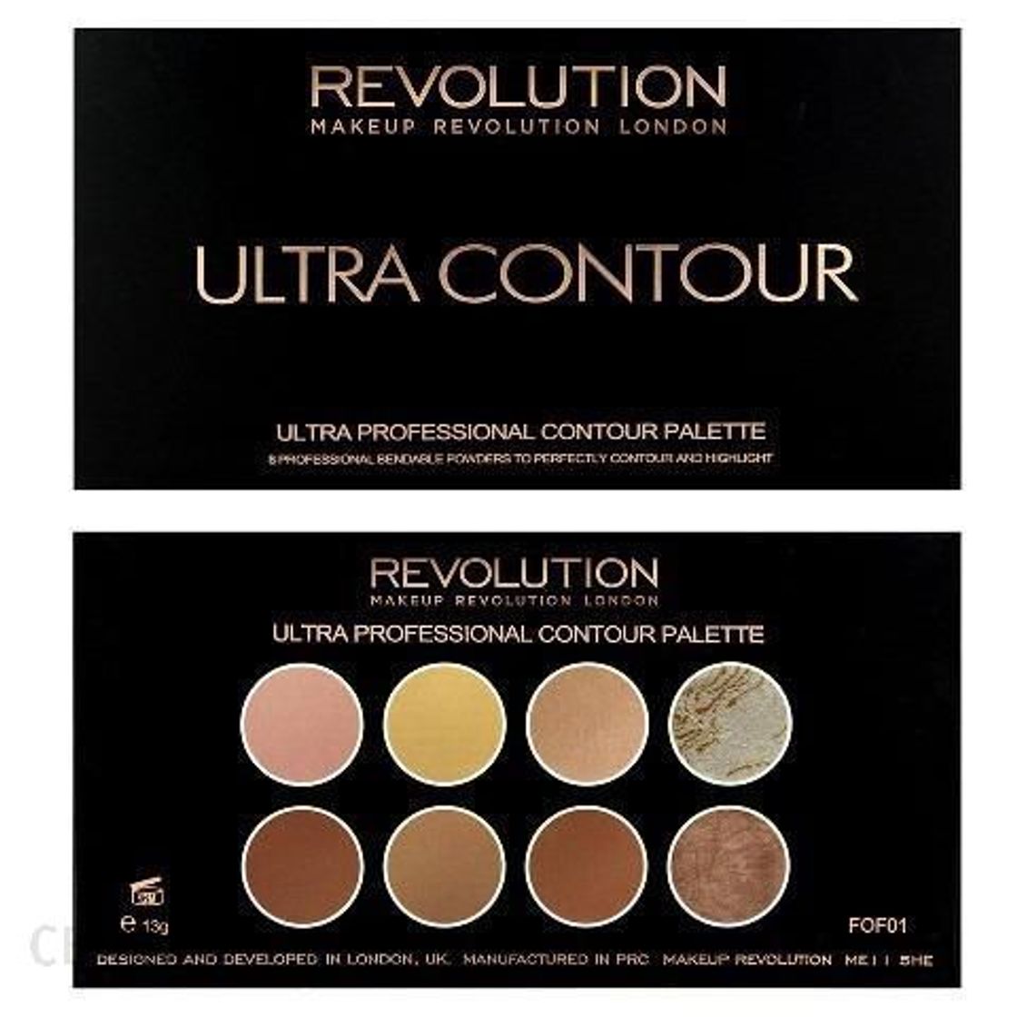 Beauty Makeup Revolution Ultra Cream Contour Palette Paleta do konturowania twarzy 13g