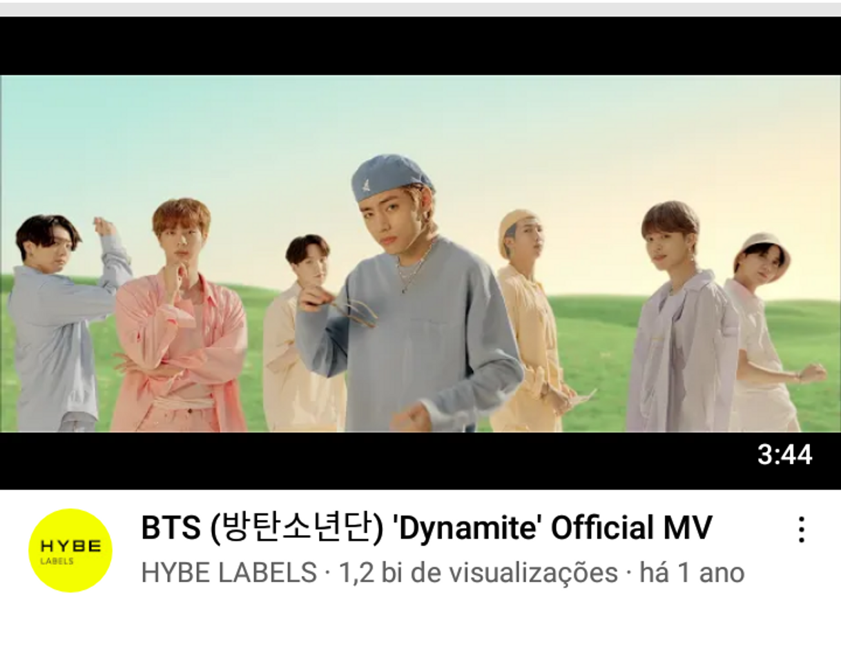 Canción BTS (방탄소년단) 'Dynamite' Official MV - YouTube