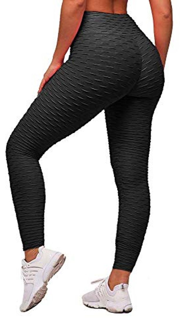 Moda Memoryee Panal arrugado para nalgas de las mujeres leggings Levante los pantalones