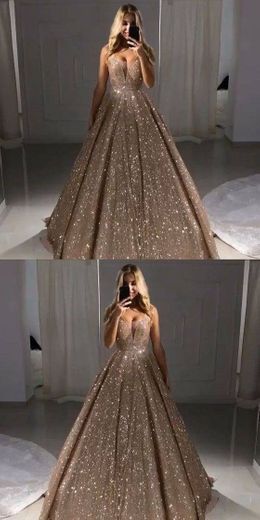 Vestido gala glitter 