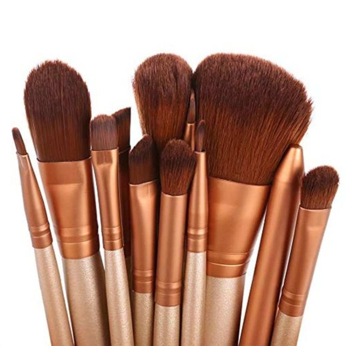 Social ACEVIVI 12Pcs Makeup Brush Kit Professional Cosmetic Set Powder Foundation Eyeshadow Eyeliner