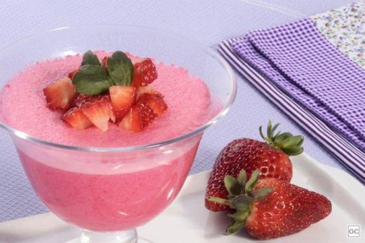 Mousse de iogurte de morango 🍓