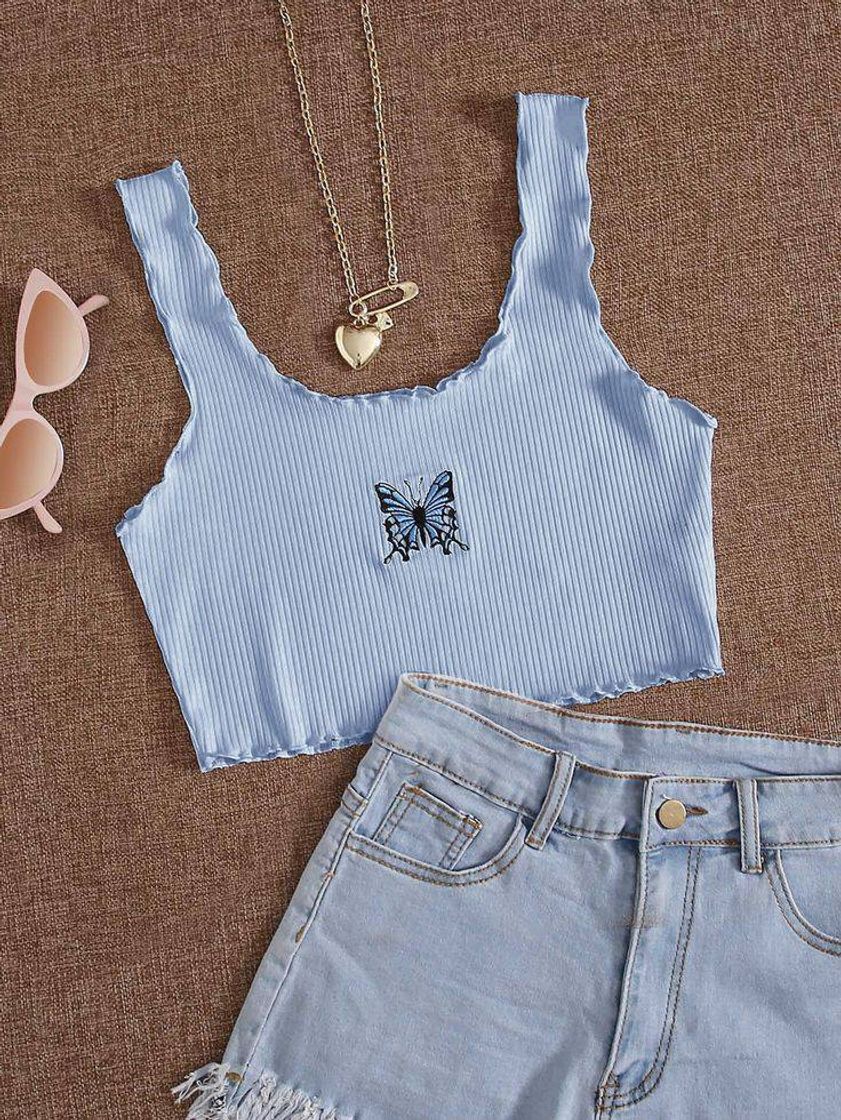 Fashion Cropped azul💙