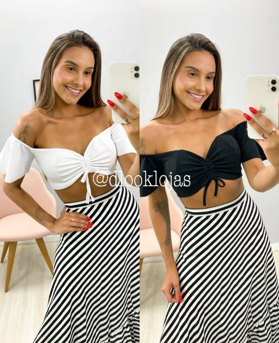 Moda Cropped ciganinha 