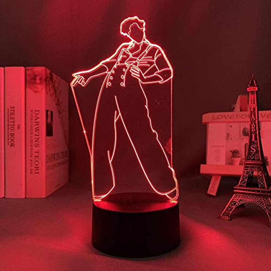 Product Tatapai Luz de noche 3D Anime japonés Ilusión Lámparas de decoración LED Luz de noche 3D Lámpara de Harry Styles Regalo para fanáticos Luz de dormitorio Sensor táctil LED Lámpara de escritorio