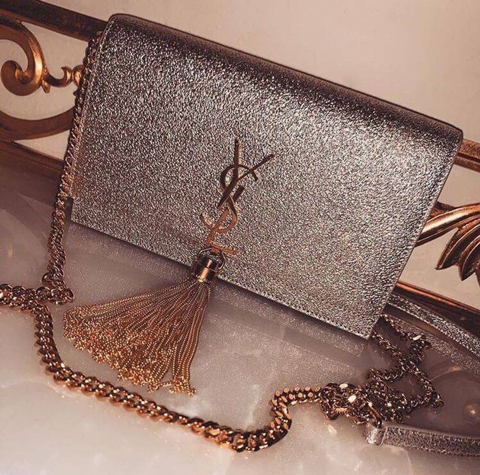 Moda Bolsa Prata Brilhante ✨🖤