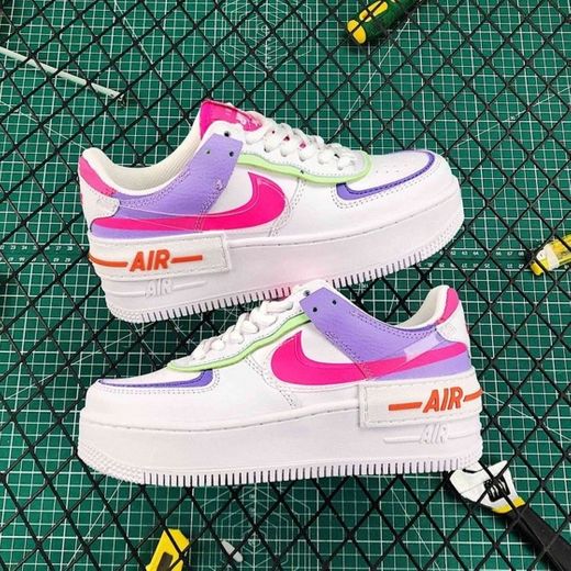 Nike air force 1 white pink purple 