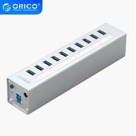 ORICO - Aluminio Concentrador USB 3.0 de 10 Puertos con Alim
