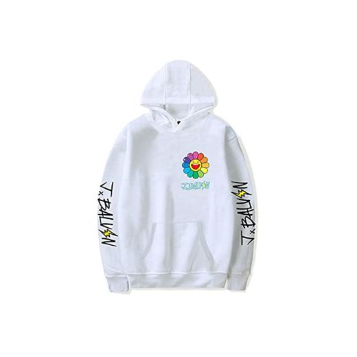 CCEE Moda J Balvin Hoodies Girasoles Mujeres Suéter con Capucha De Manga Larga Hombres Sudadera con Capucha Unisex Oversized Harajuku Suéter Informal