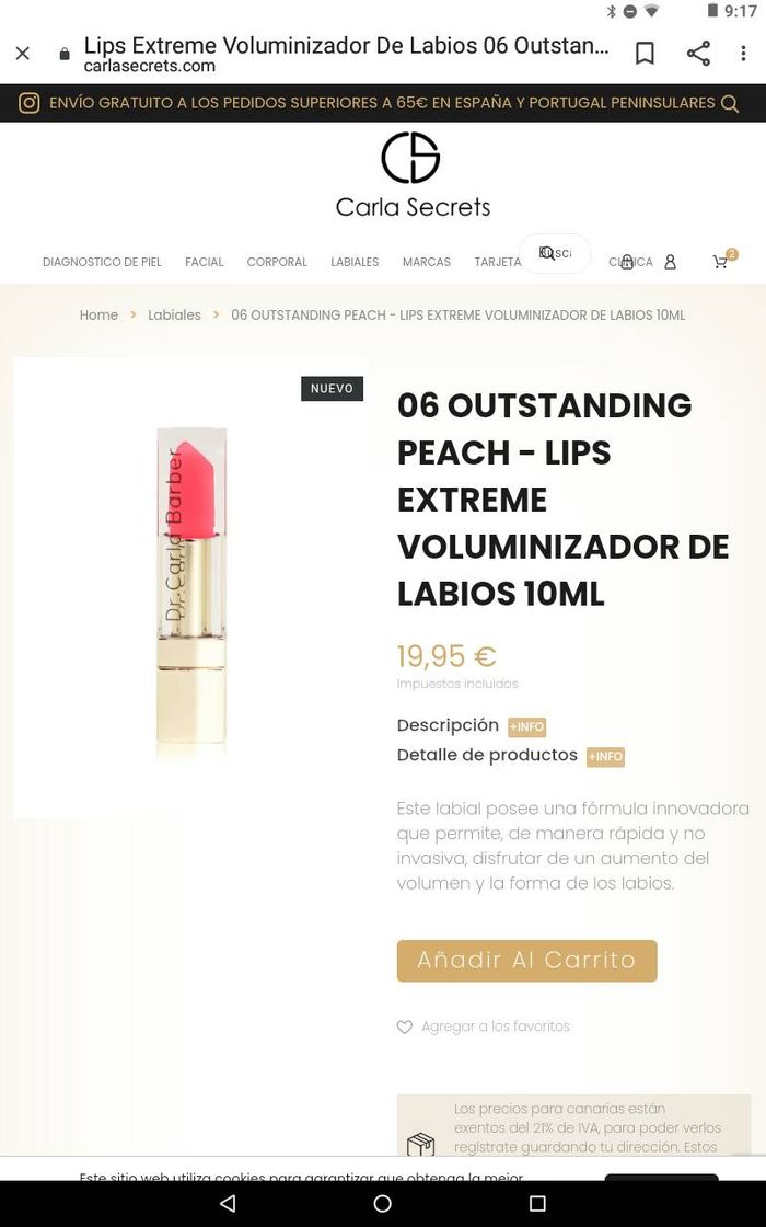 Moda Lips Extreme Voluminizador De Labios 06 Outstanding Peach 10ml