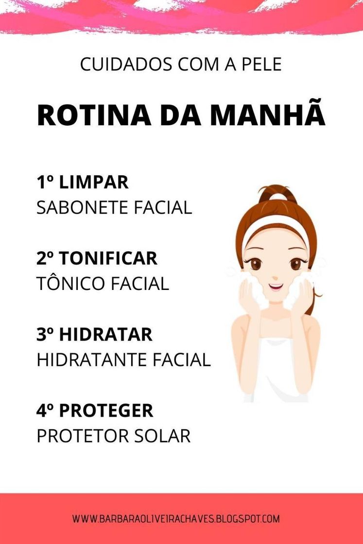 Moda Rotina da manhã skincare 