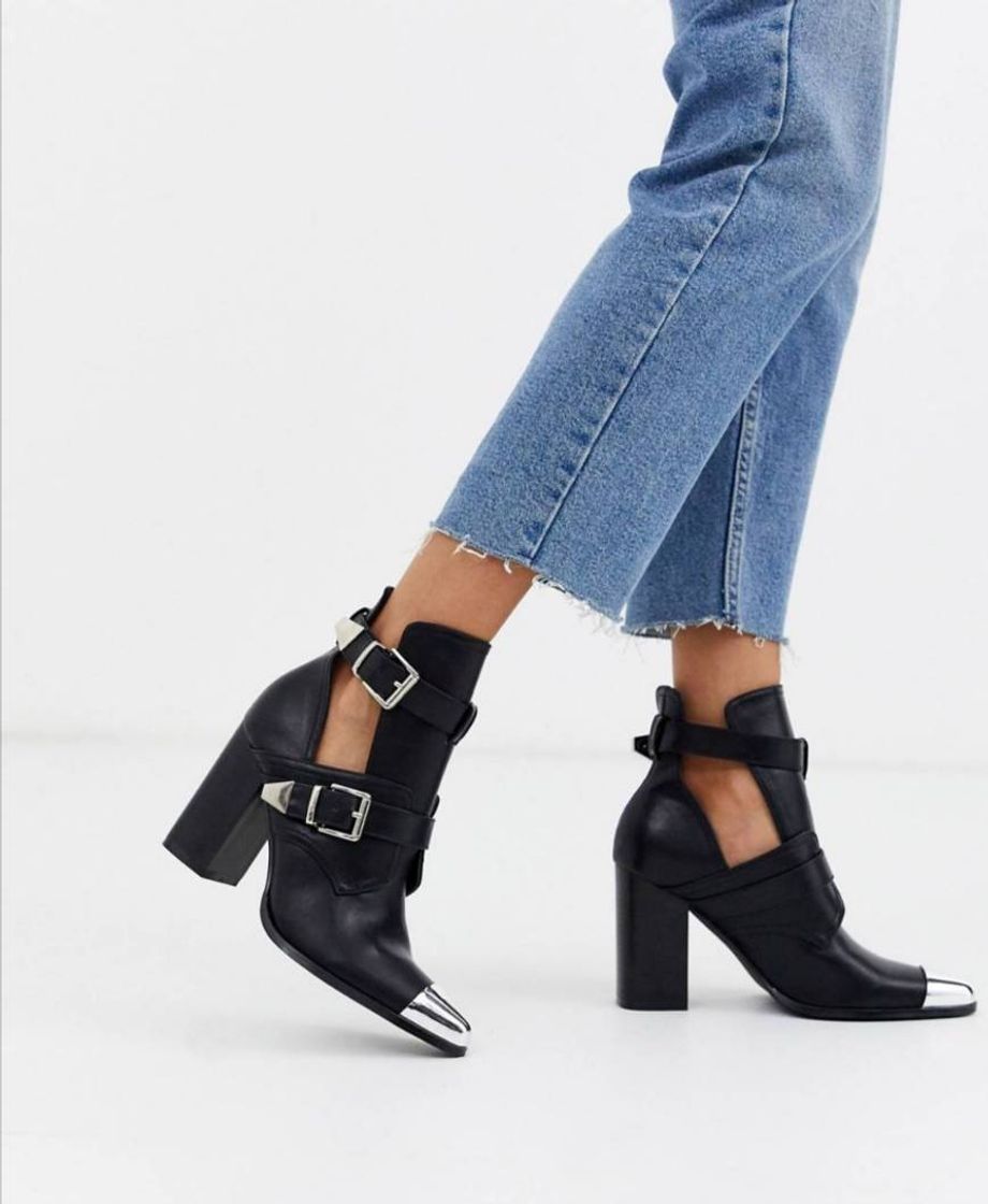 Social Botines Herraje Plateado