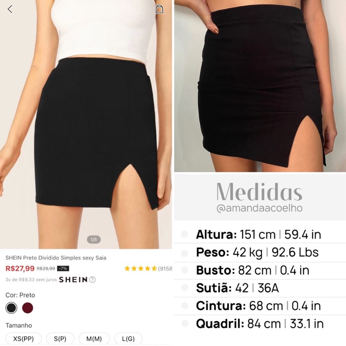 Moda Saia com fenda