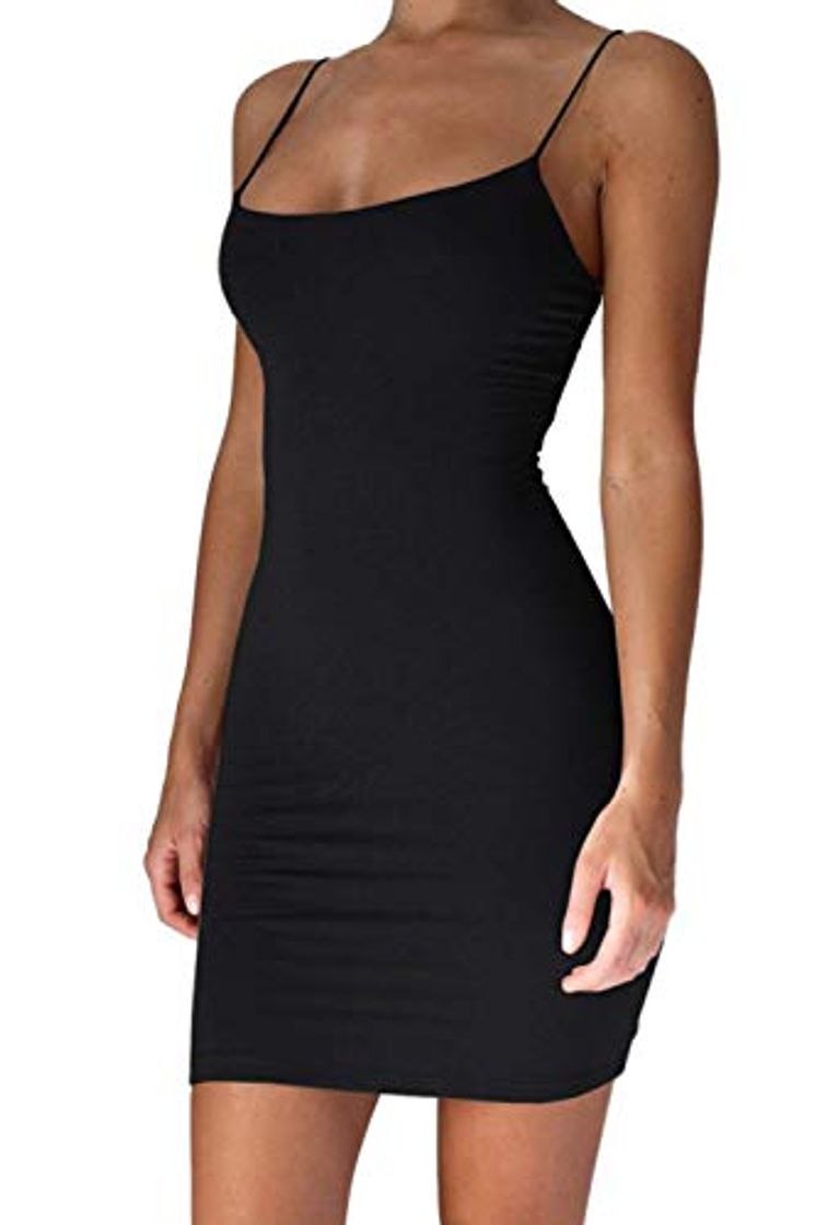 Social Mini Vestido Sin Mangas De Tirantes Finos Ajustado Ceñido Al Cuerpo para