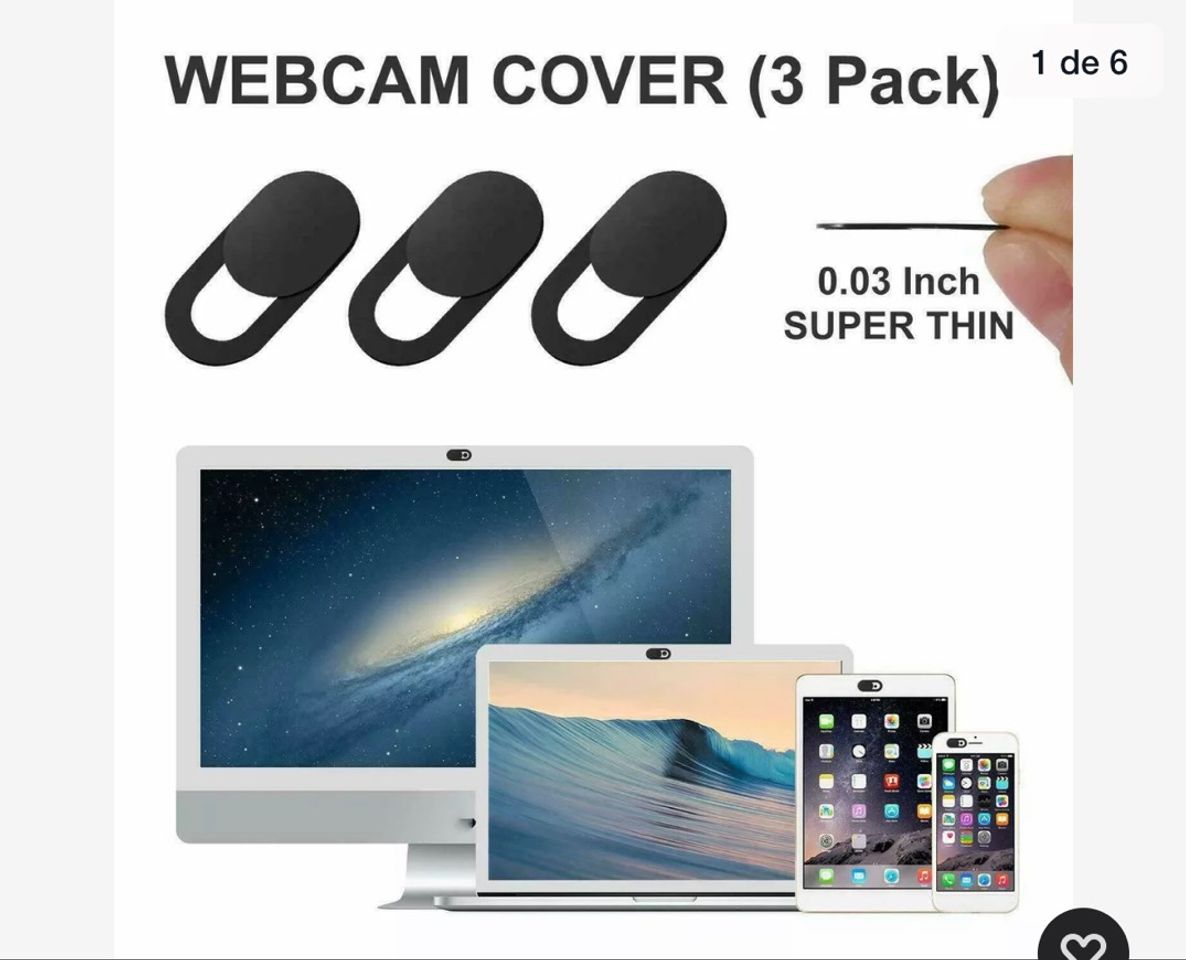 Social Pack of 3 Laptop Webcam Cover Thin Camera Privacy Slider Mobile