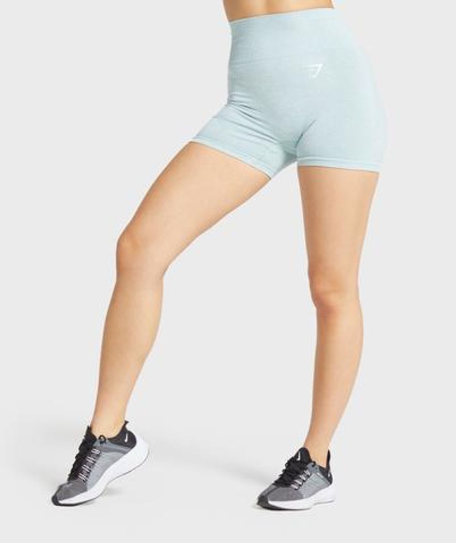 Moda Gymshark Vital Seamless Shorts - Light Green Marl | Gymshark