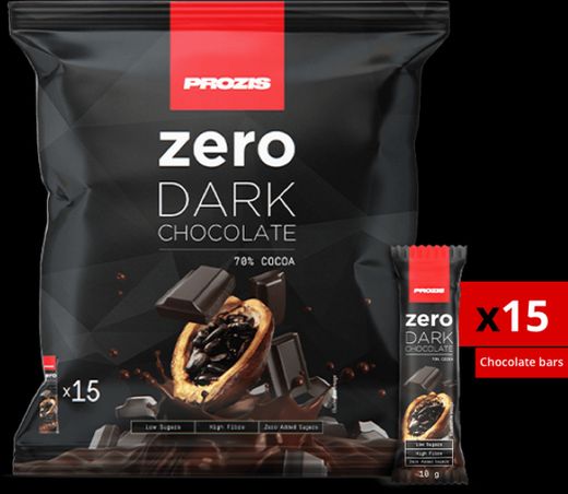 15 x Mini Zero Dark Chocolate 10 g - Prozis