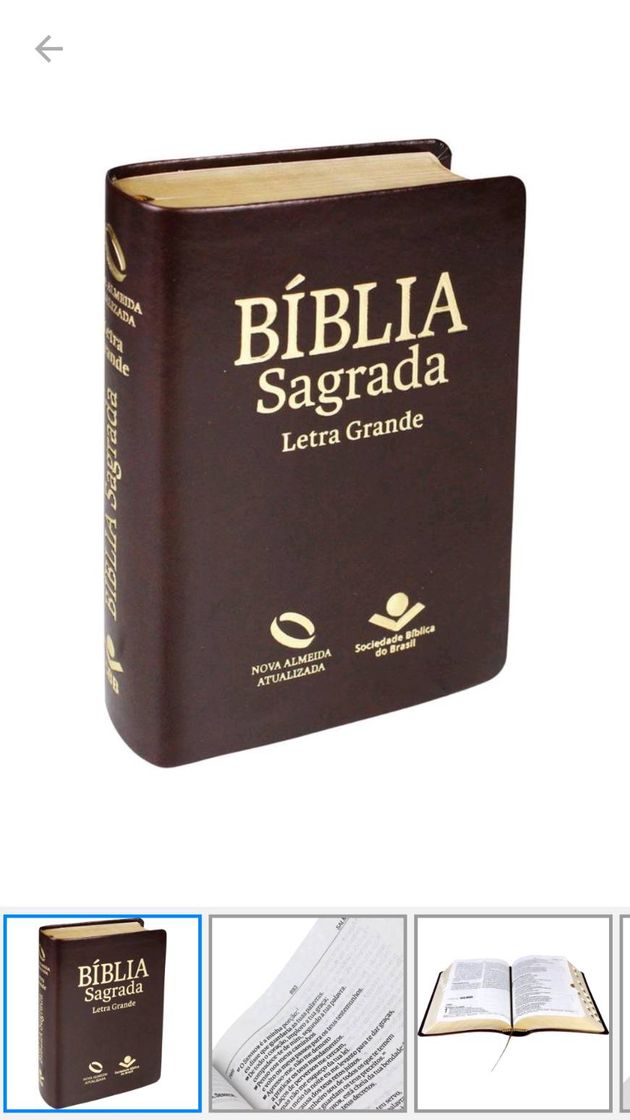 Moda Bíblia Sagrada Letra Grande Índice - Linguagem Fácil - Couro Marrom