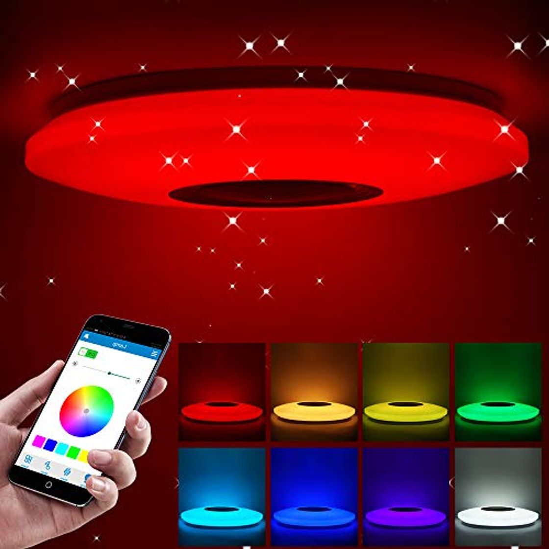 Products Youool lampara led bluetooth techo con musica 36CM 36W APP Mando a