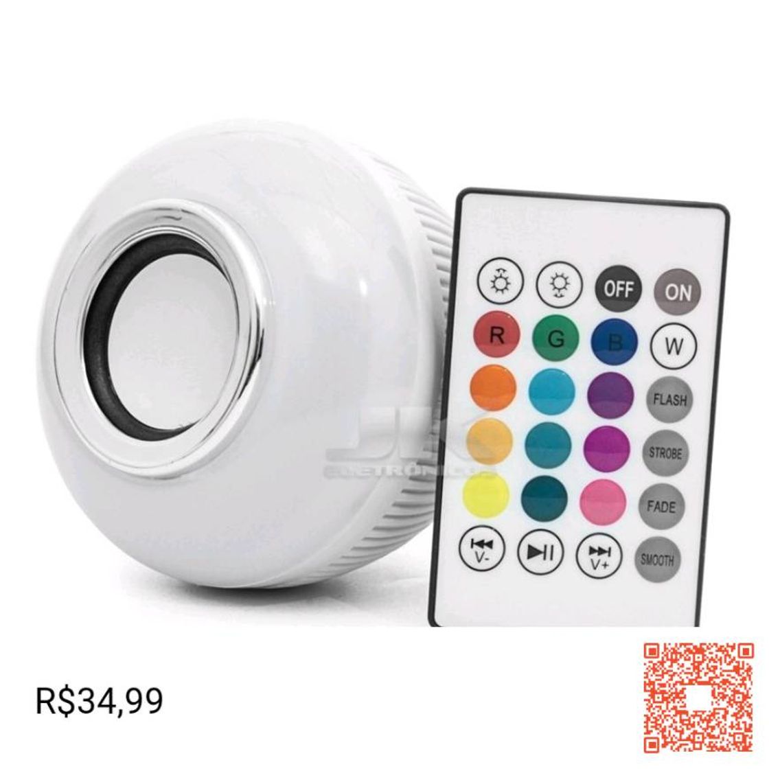 Fashion Lâmpada bluetooth led! Controle remoto 