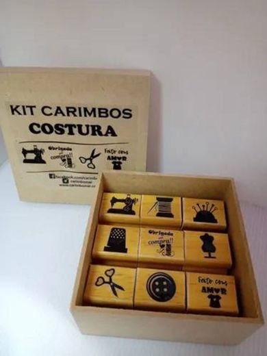 Kit Carimbos Costura Caixa Com 9 Unidades (costureiras)

