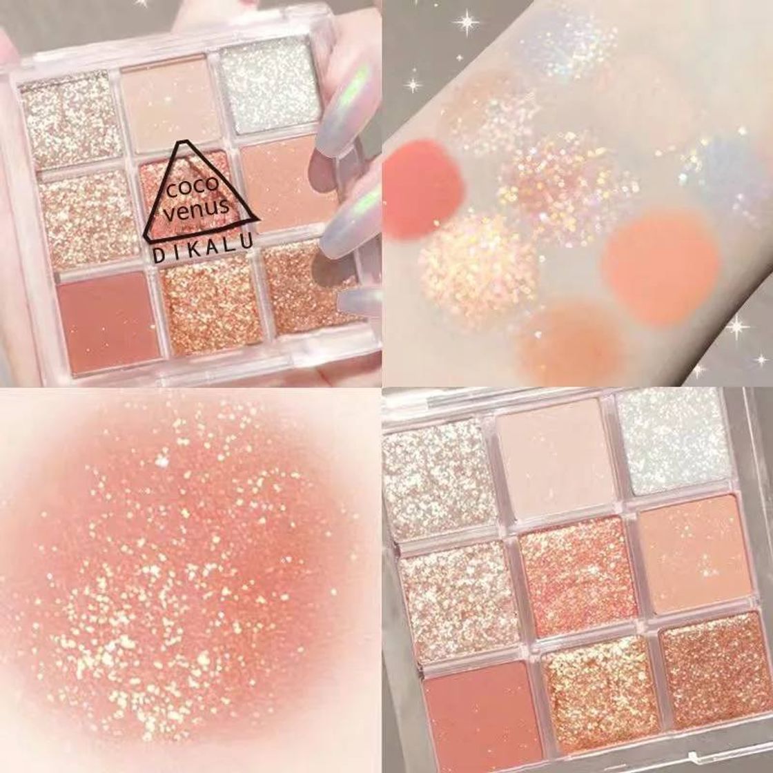 Fashion Maquiagem macia da menina 9 cores shimmer 