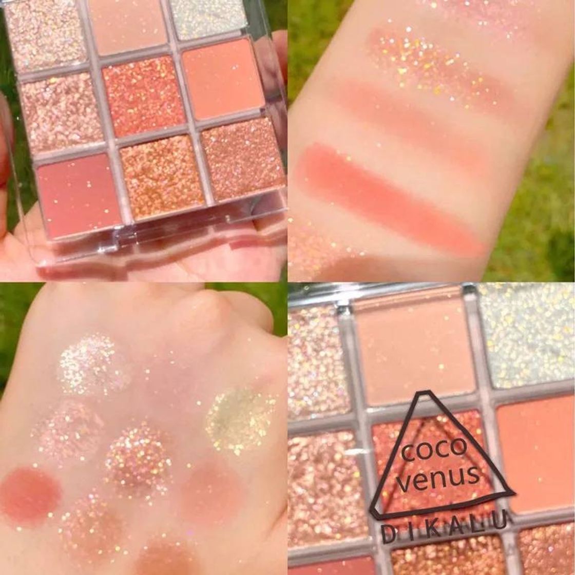 Fashion Maquiagem macia da menina 9 cores shimmer 