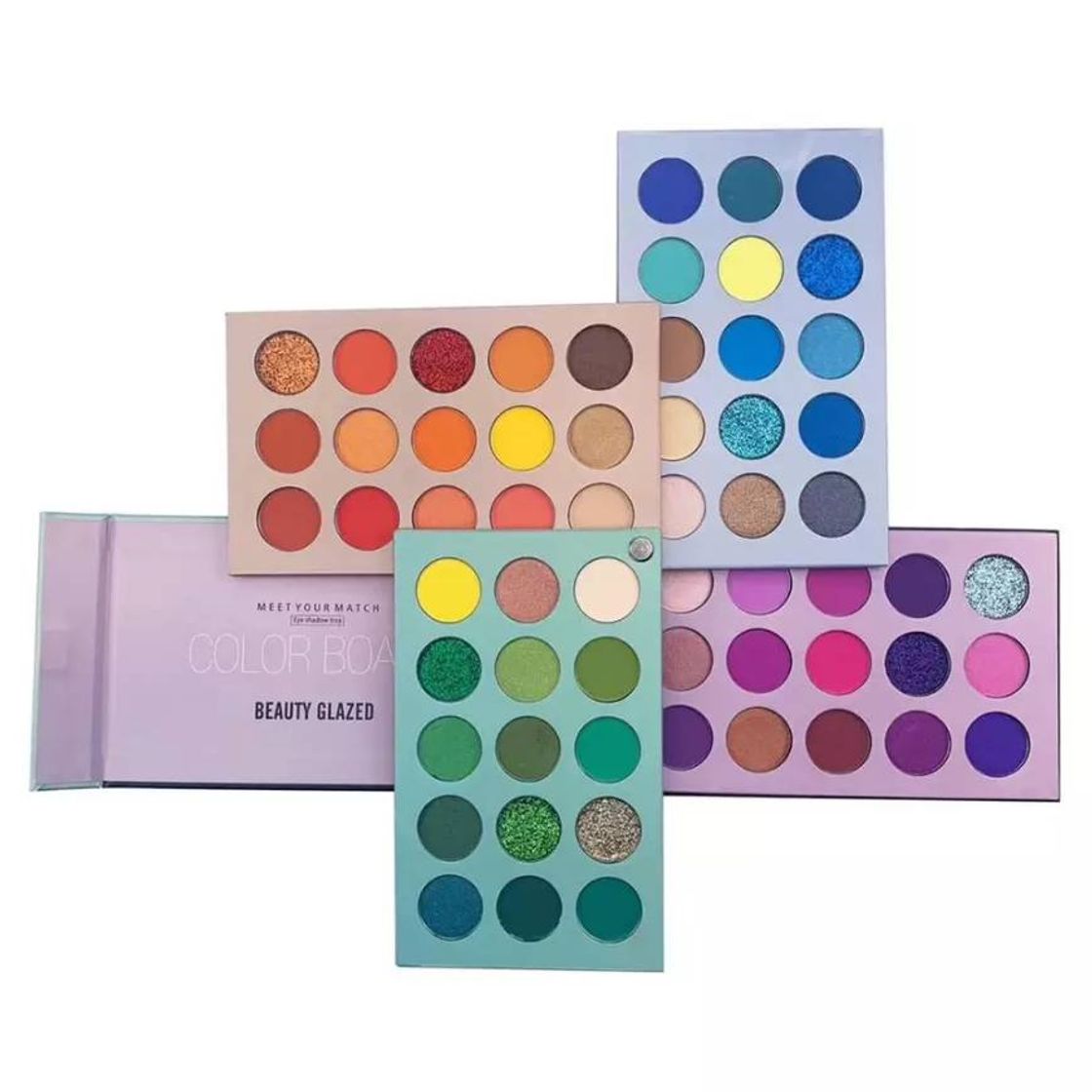 Fashion Beleza vitrificada paleta de sombras coloridas