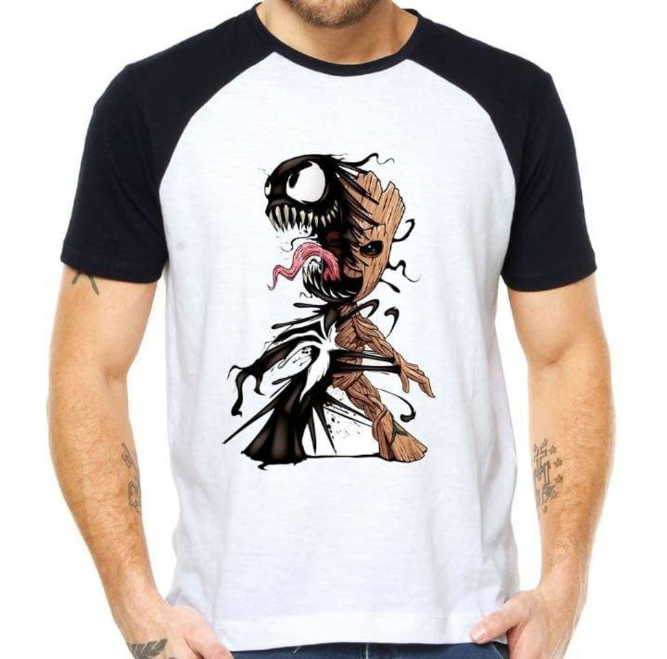 Fashion Camisa groot Venom marvel geek nerd