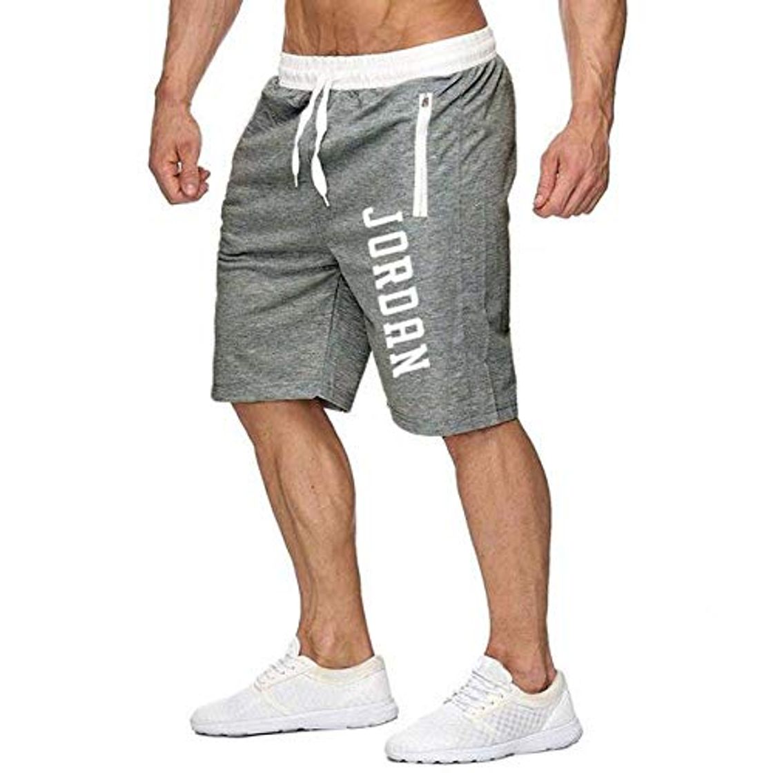 Fashion Pantalones Cortos Deportivos Hombres Ocio Hombres Pantalones Cortos hasta La Rodilla Color Patchwork Joggers Pantalones Cortos De Chándal Pantalones Bermuda Shorts Roupa Mascu