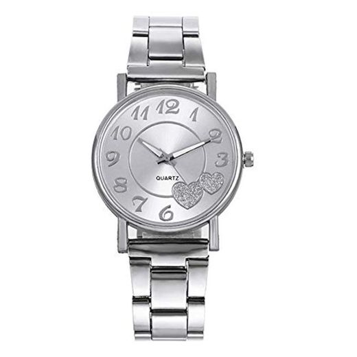 Watch Relojes Moda Mujer Diamante Amor corazón dial Reloj de Cuarzo Mujer