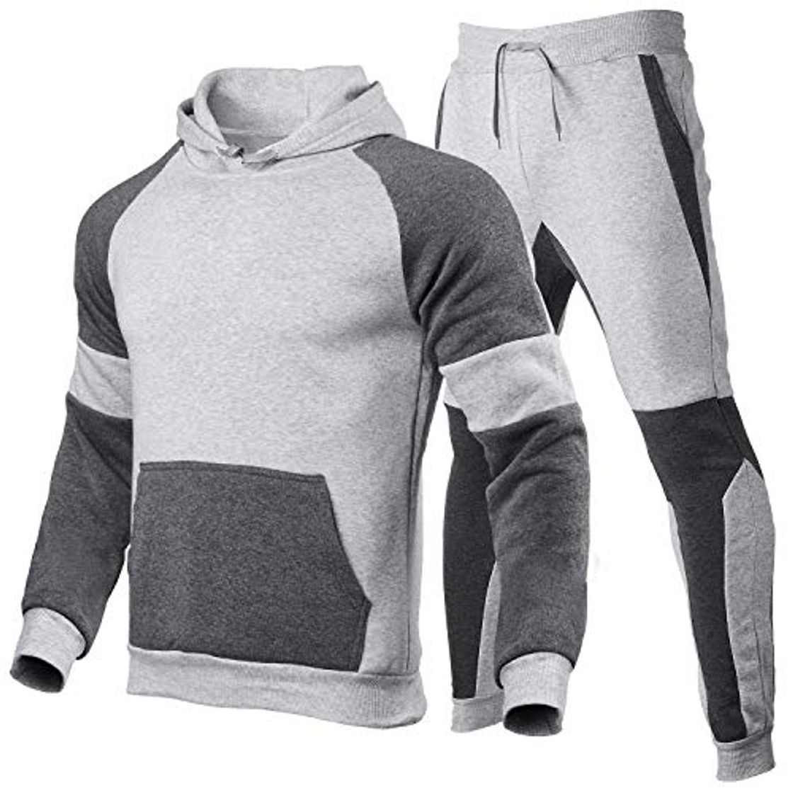 Social Chándal de Hombre 2 Piezas Ropa de Deporte Top Sudadera de Manga
