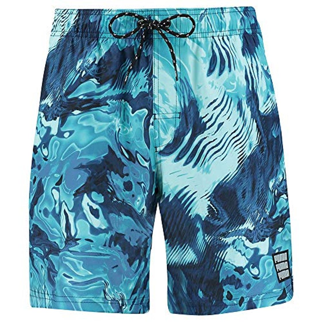 Moda PUMA Swim Men's Reflection All-Over-Print Mid Shorts Trunks