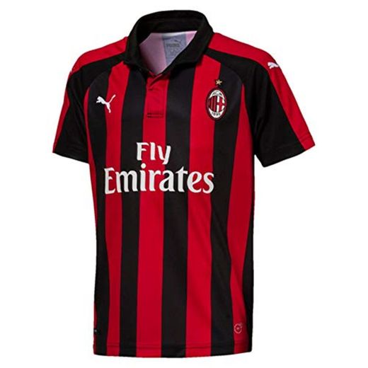 PUMA AC Milan Home Shirt Replica SS Kids with Sponsor Logo Jersey