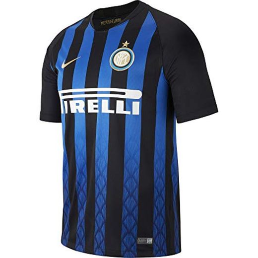 NIKE Breathe Inter Home Stadium Camiseta de Manga Corta, Hombre, Black