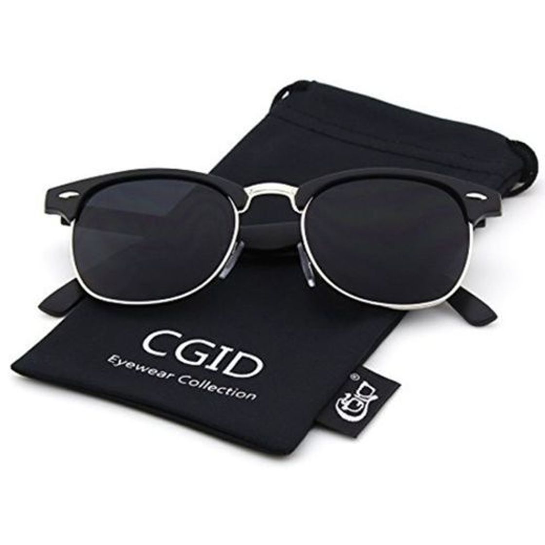 Fashion CGID Gafas de sol polarizadas retro medio marco clásico para Hombre y