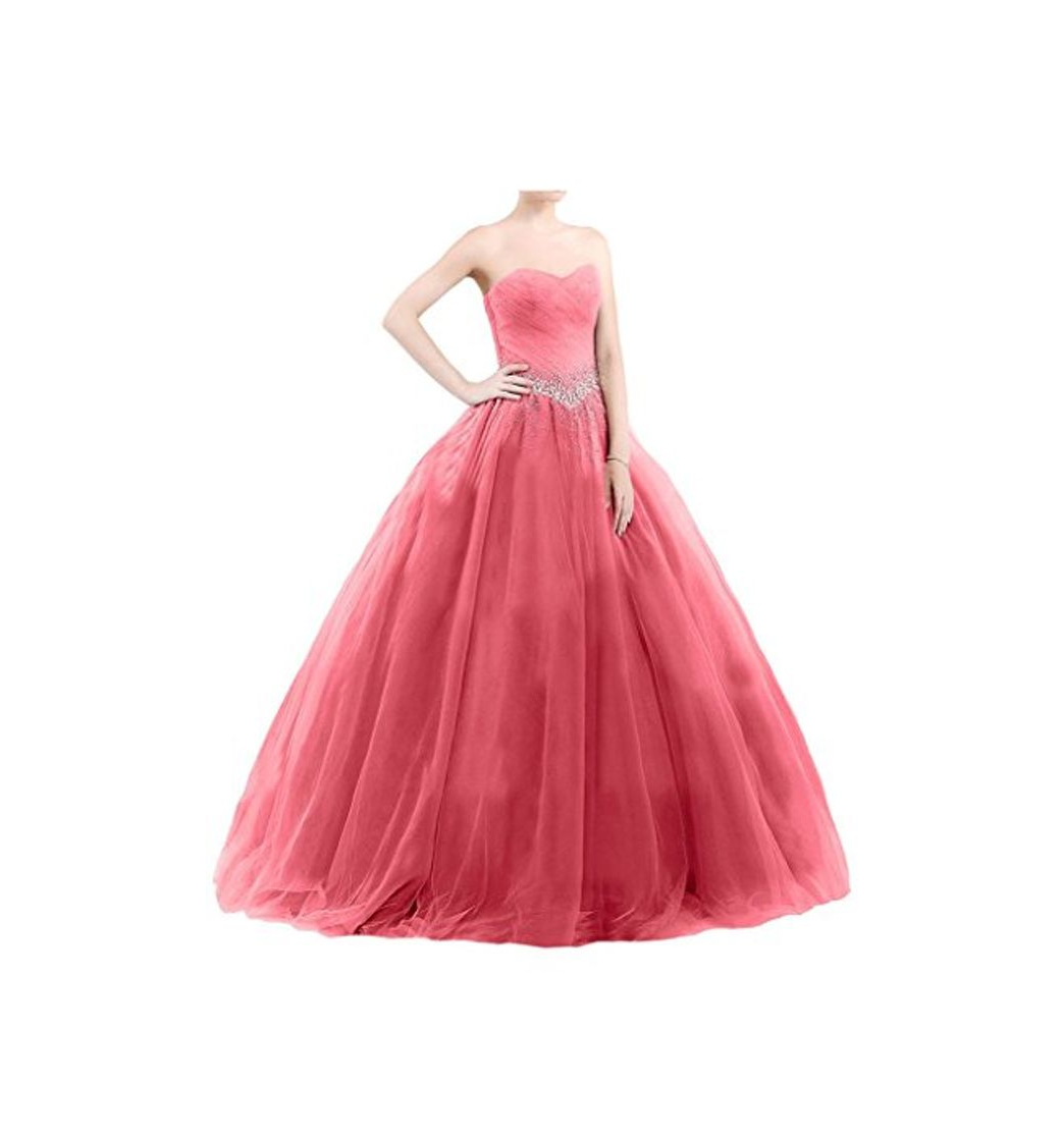 Fashion promworld encanto de mujer Tul quinceañera Vestido Vestidos de novia