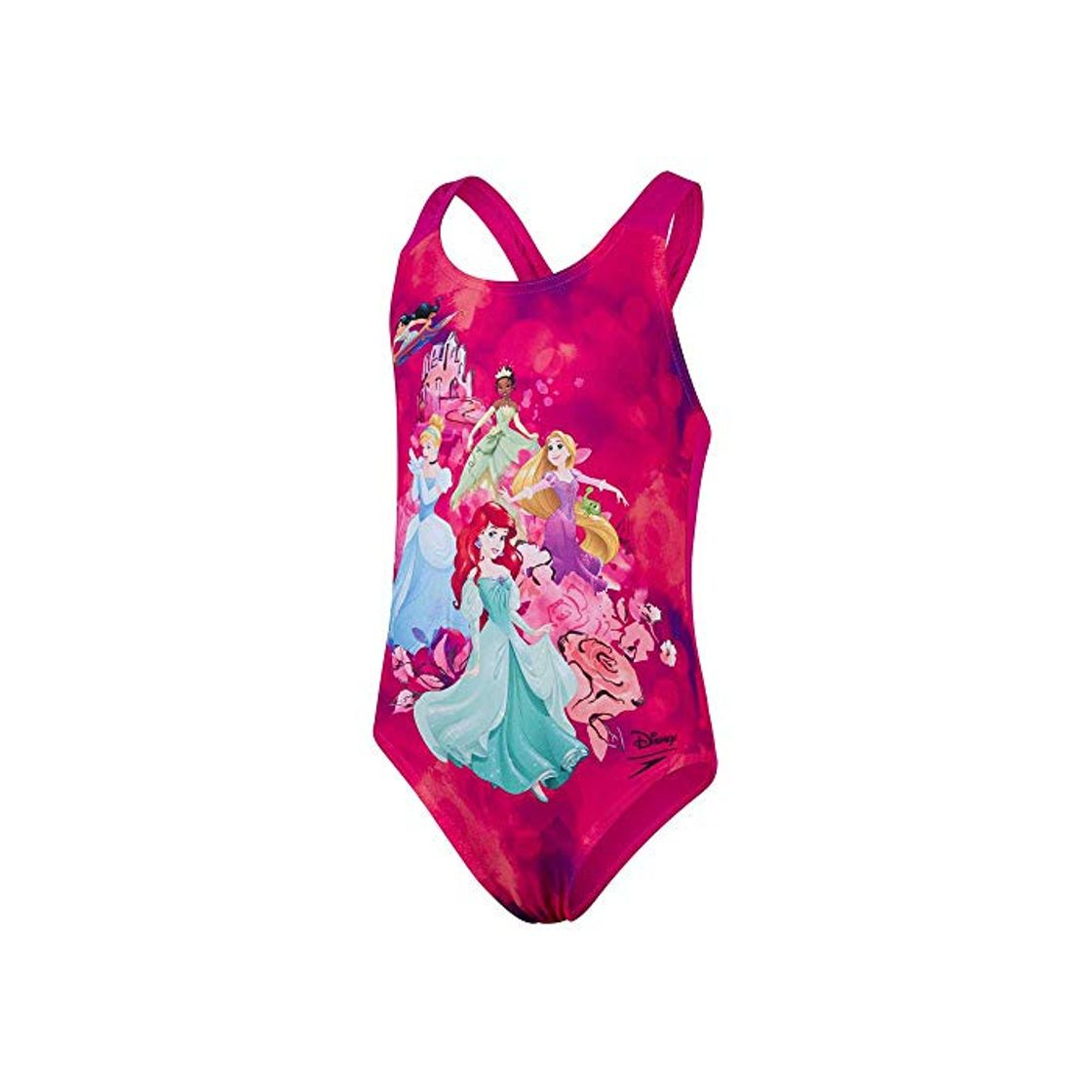 Fashion Speedo Disney Princess Digital Placement Swimsuit IF Traje de baño, Niñas, Electric