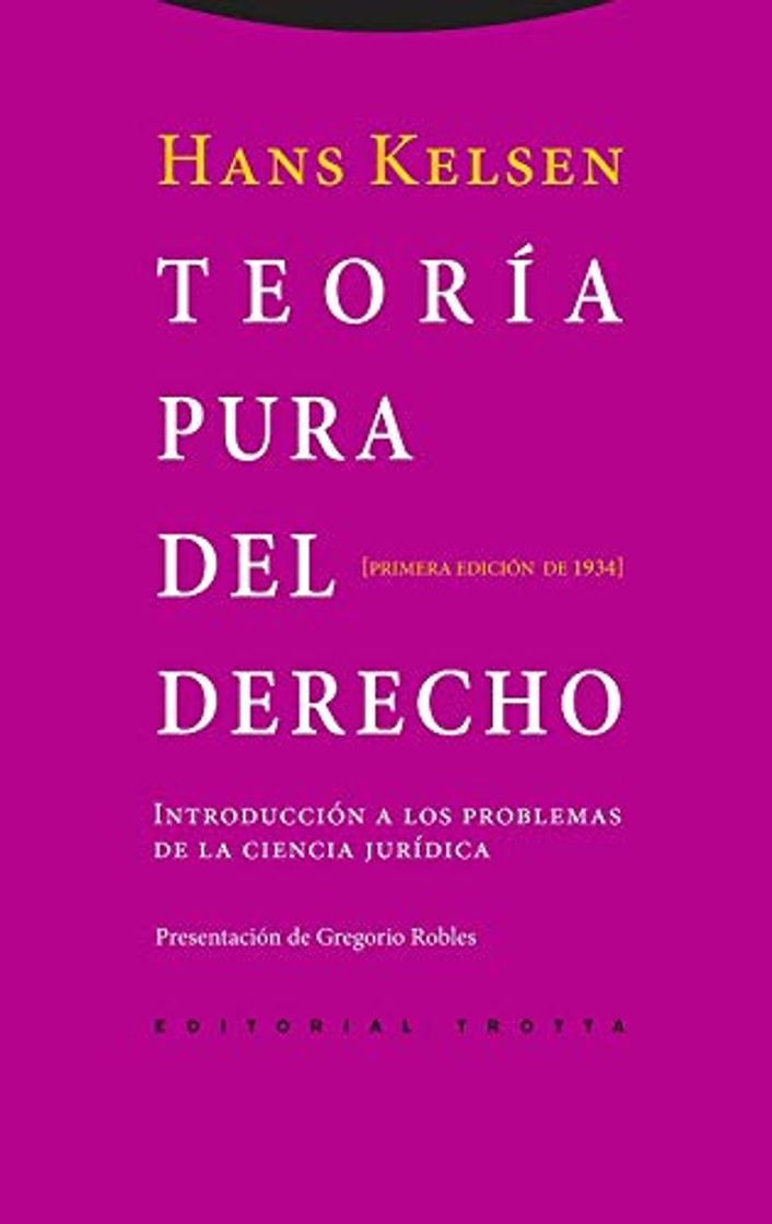 Libro Teoría pura del derecho: Introducción a los problemas de la ciencia jurídica.