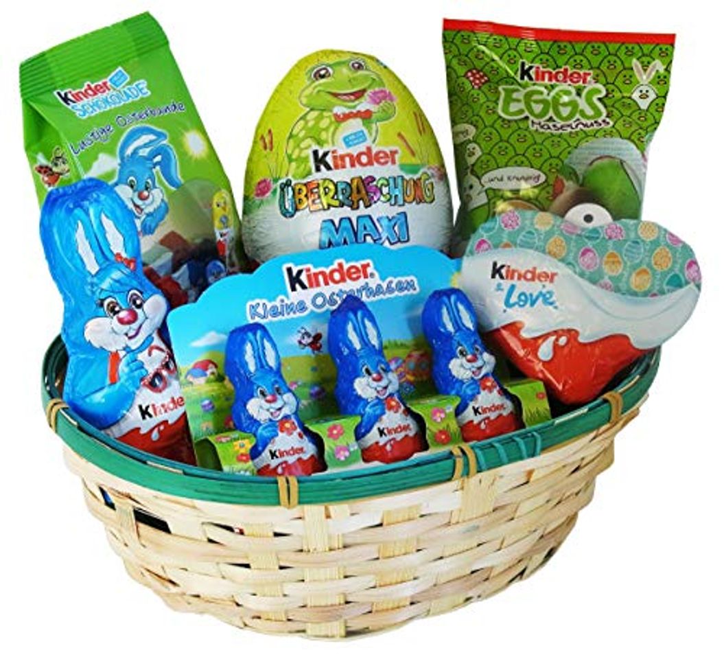 Product Cesta de Pascua con Kinder Chocolate y Kinder Sorpresa