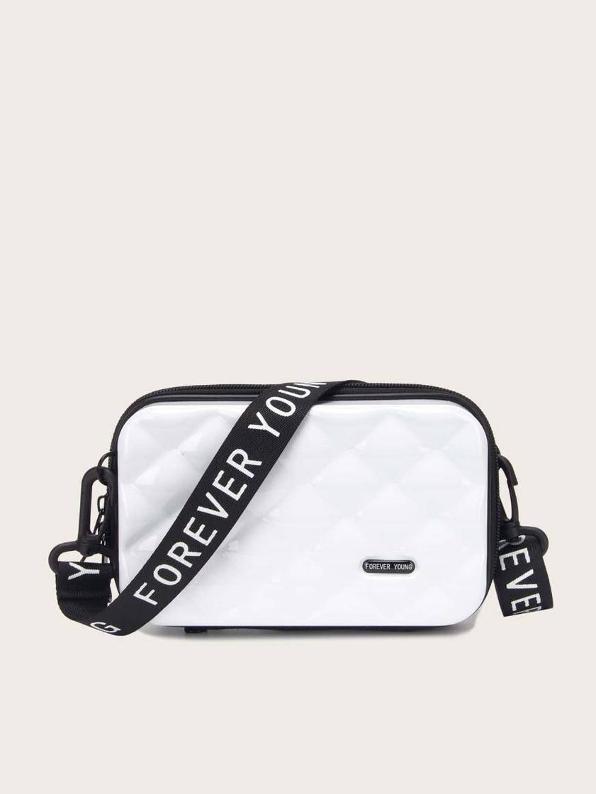 Moda Bolsa crossbody com alça de monograma/ shein