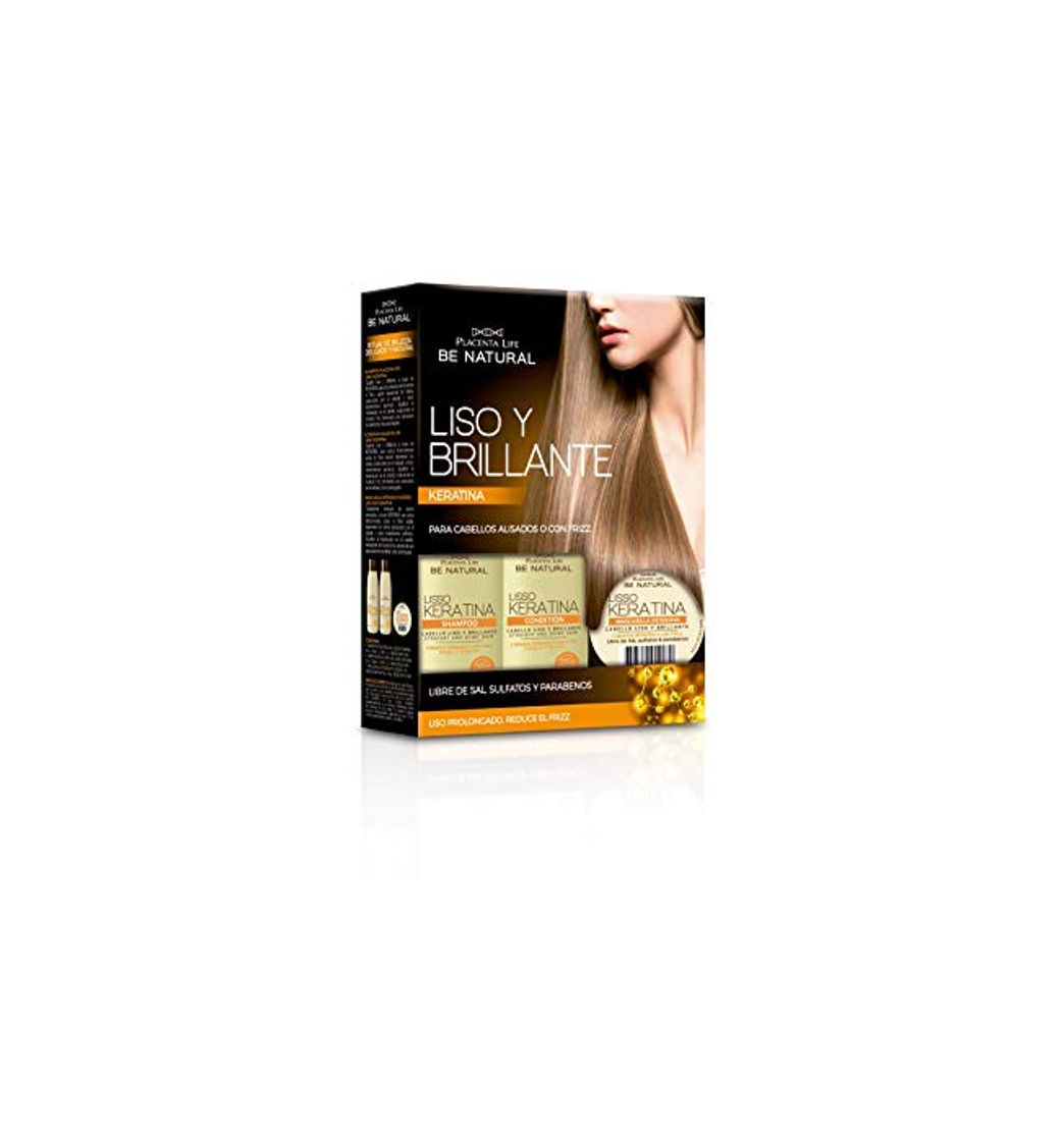 Product Be Natural Pack Liso y Brillante de Champú, Acondicionador y Mascarilla Lisso