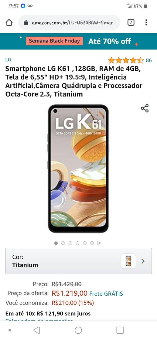 Fashion LG K61