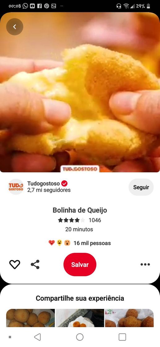 Fashion Bolinho de queijo