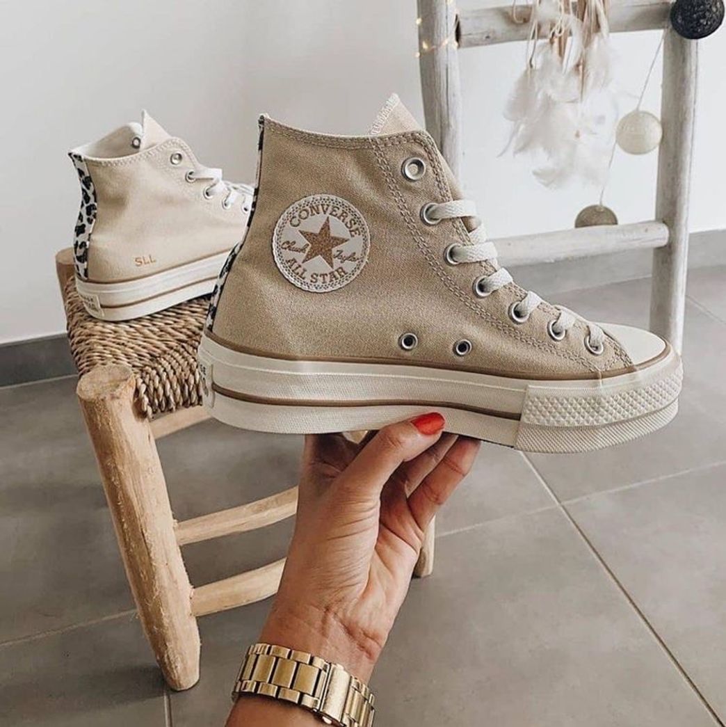 Moda beige converse