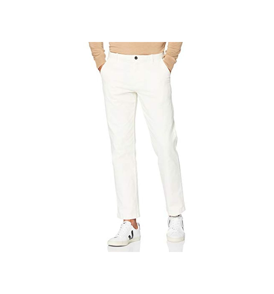 Fashion Marca Amazon - MERAKI Pantalones Chinos Regular Fit Hombre, Marfil