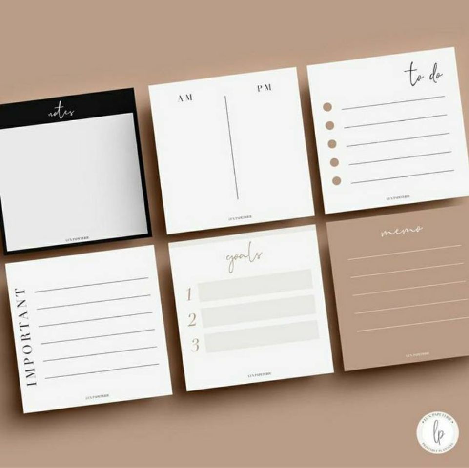 Moda Printable Planner Cards, Printable Memo Cards

