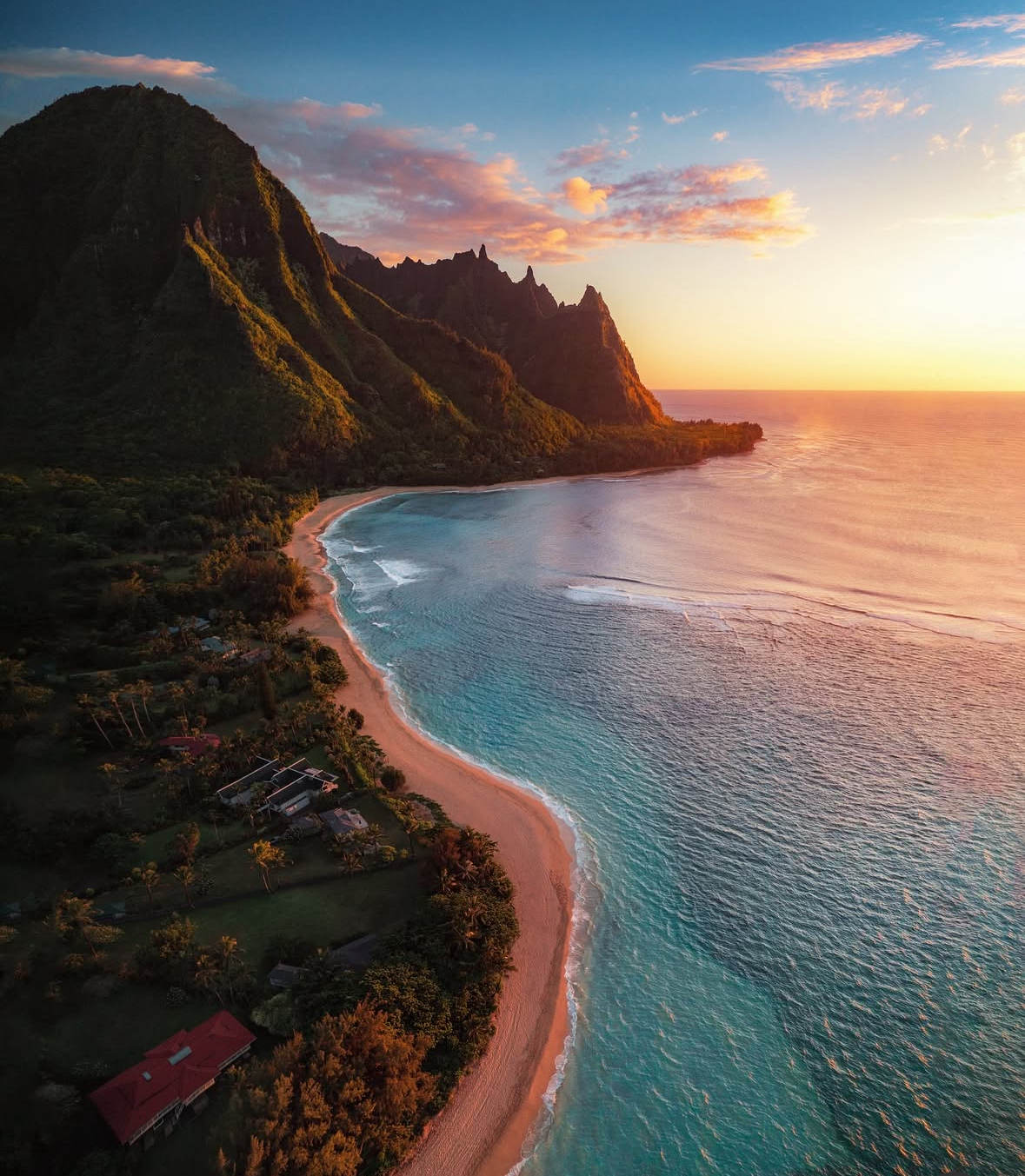 Place Hanalei al atardecer